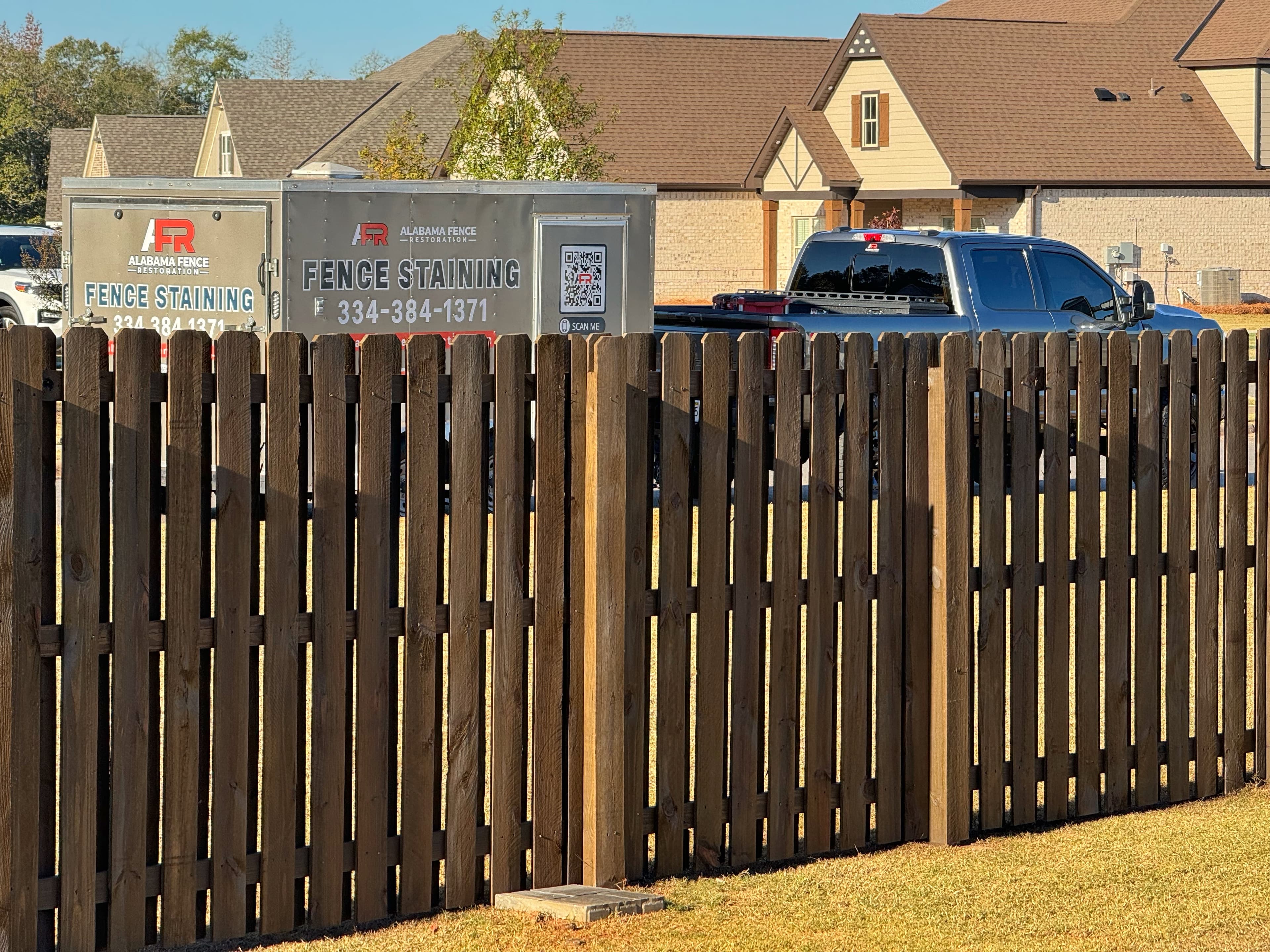 AFR Stain & Seal company truck on location