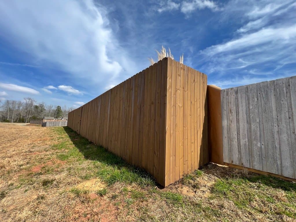 Privacy fence stained in Barnwood