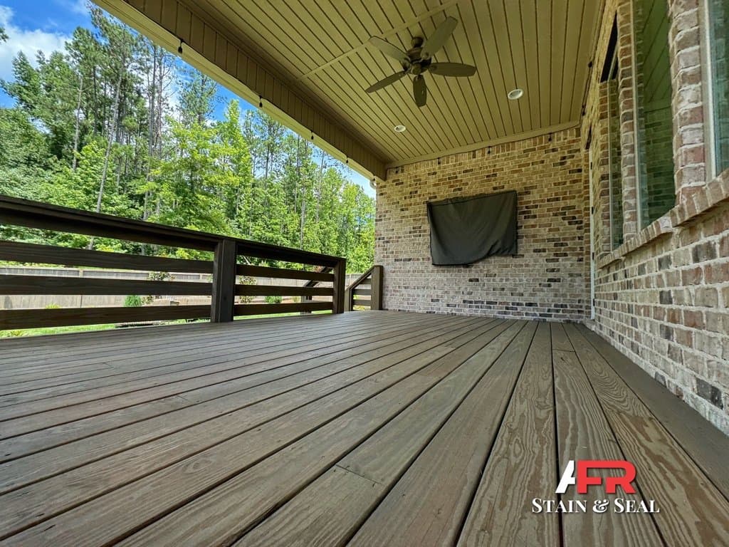 Deck stained in Cape Cod