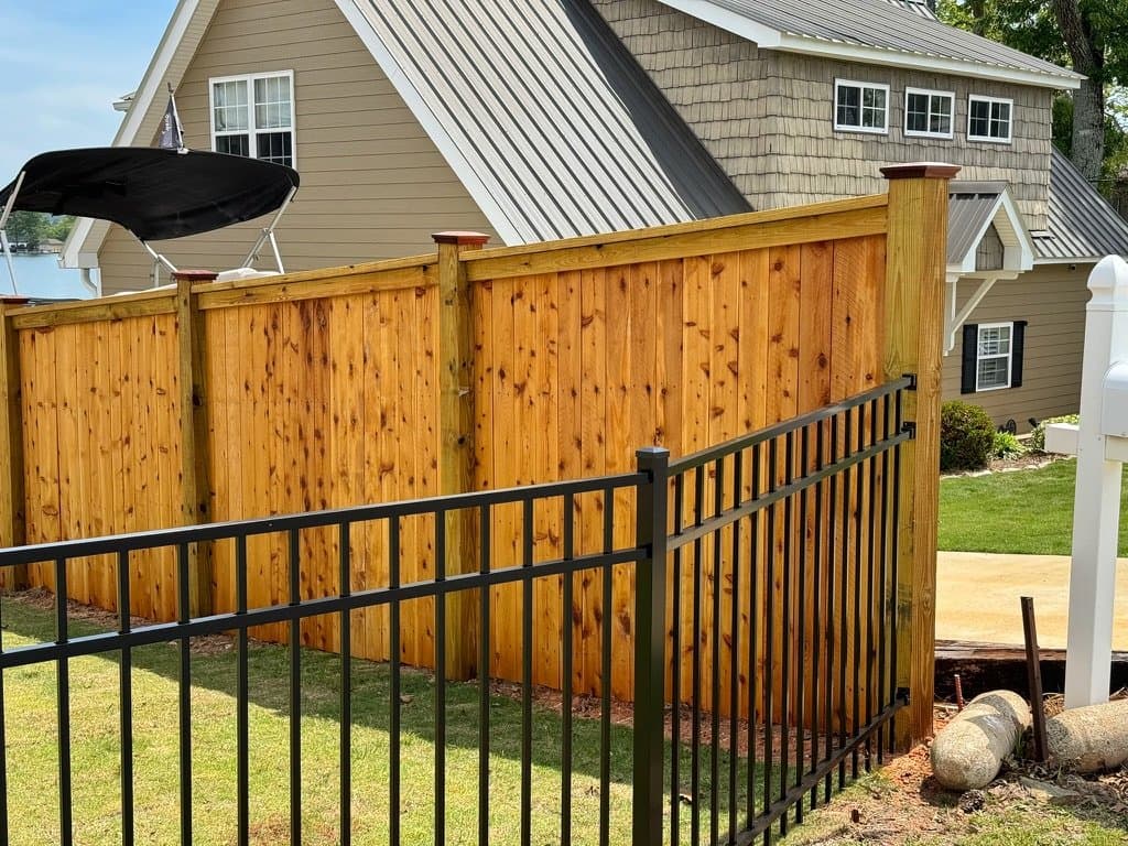 Lakeside fence sealed with Clear coat