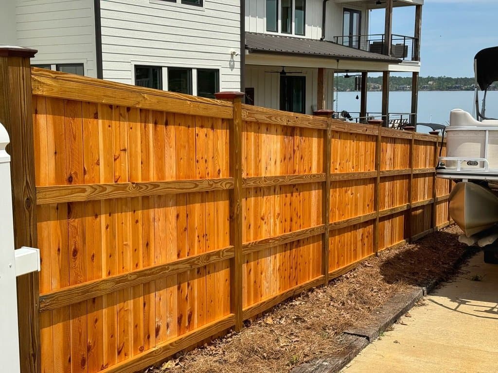 Fence sealed with Clear coat